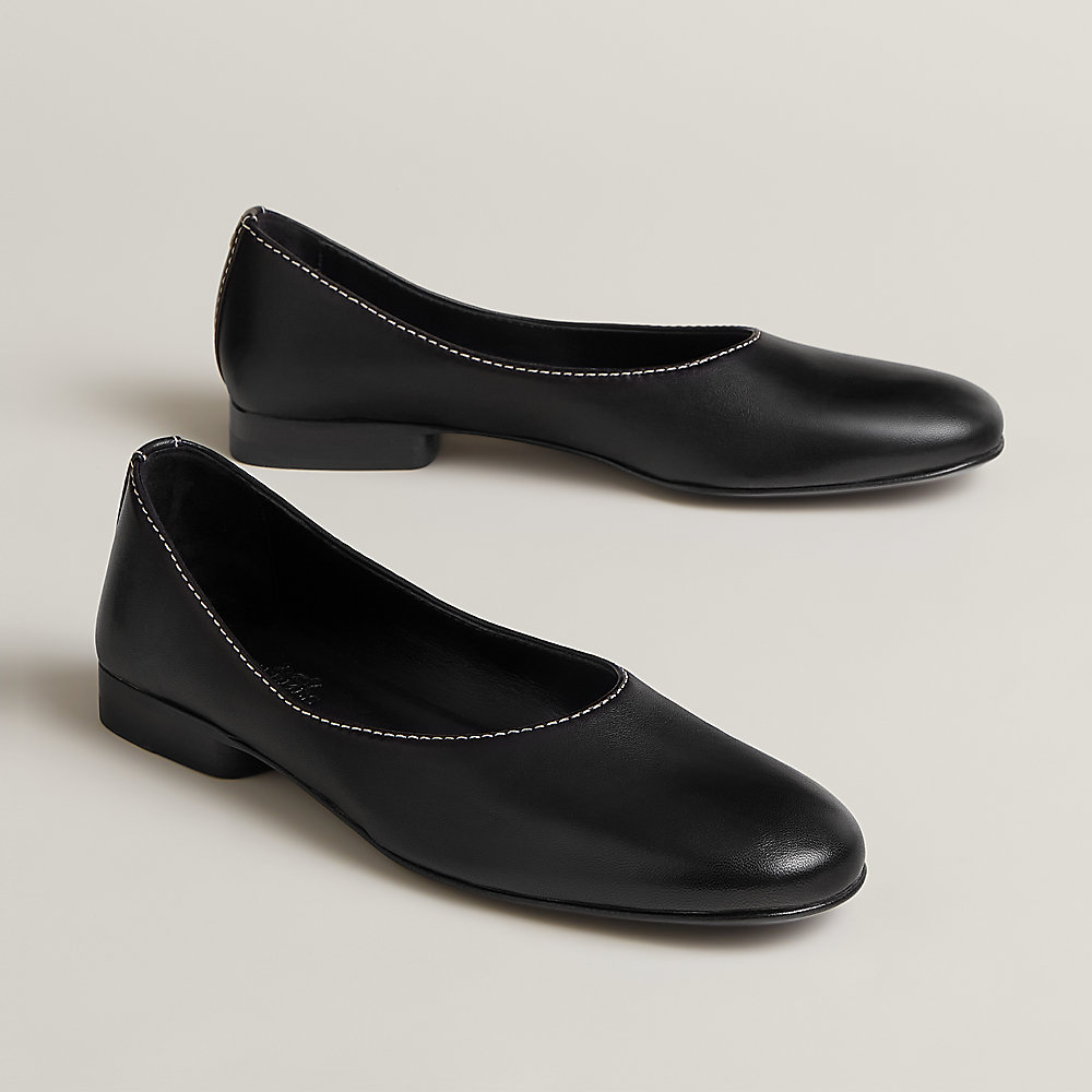 Liz ballet flat - Black | Hermès Mainland China